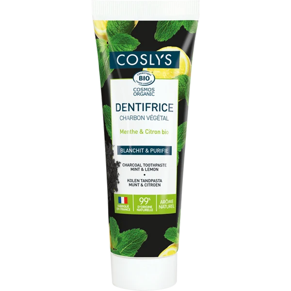 Dentifrice au Charbon végétal bio - 100g - Coslys
