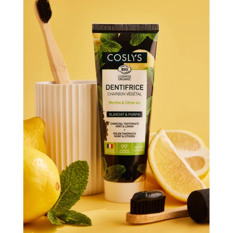 Dentifrice au Charbon végétal bio - 100g - Coslys