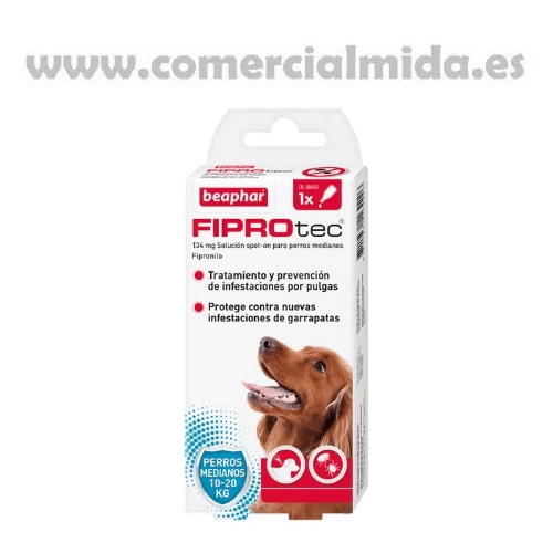 FIPROTEC Dog M, pipettes antiparasitaires au Fipronil pour Chiens Moyens (10 à 20 kg)