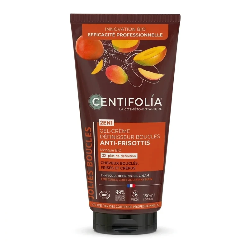 Gel-crème définisseur de Boucles Anti-frisottis Bio - 150 ml - Centifolia