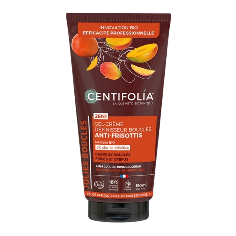 Gel-crème définisseur de Boucles Anti-frisottis Bio - 150 ml - Centifolia
