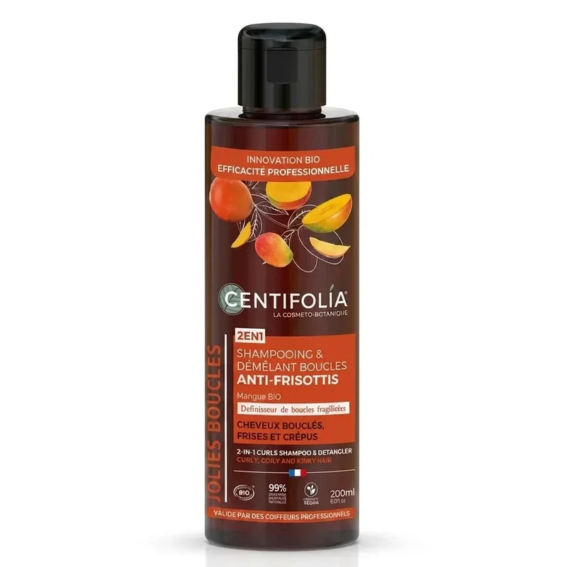 Shampoing & Démêlant Boucles Anti-frisottis 2en1 Bio - 200 ml - Centifolia