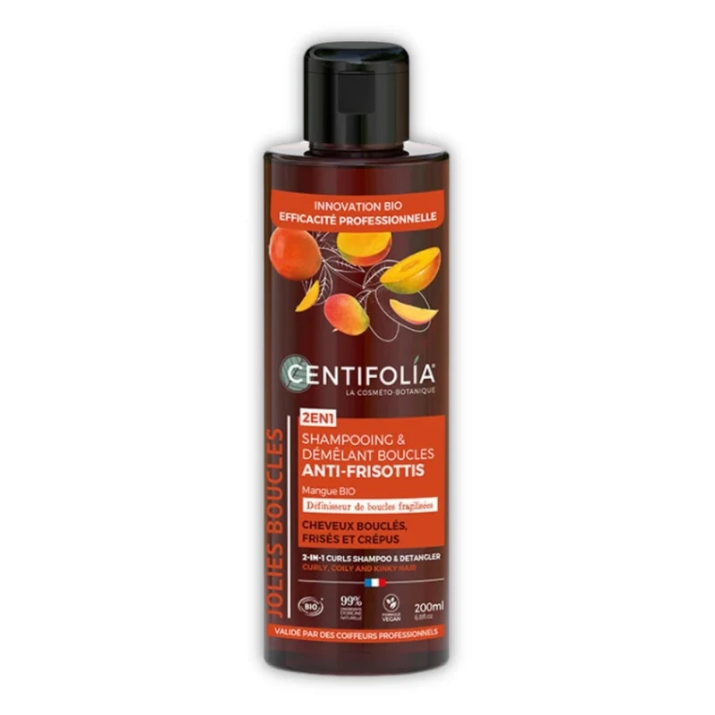 Shampoing & Démêlant Boucles Anti-frisottis 2en1 Bio - 200 ml - Centifolia