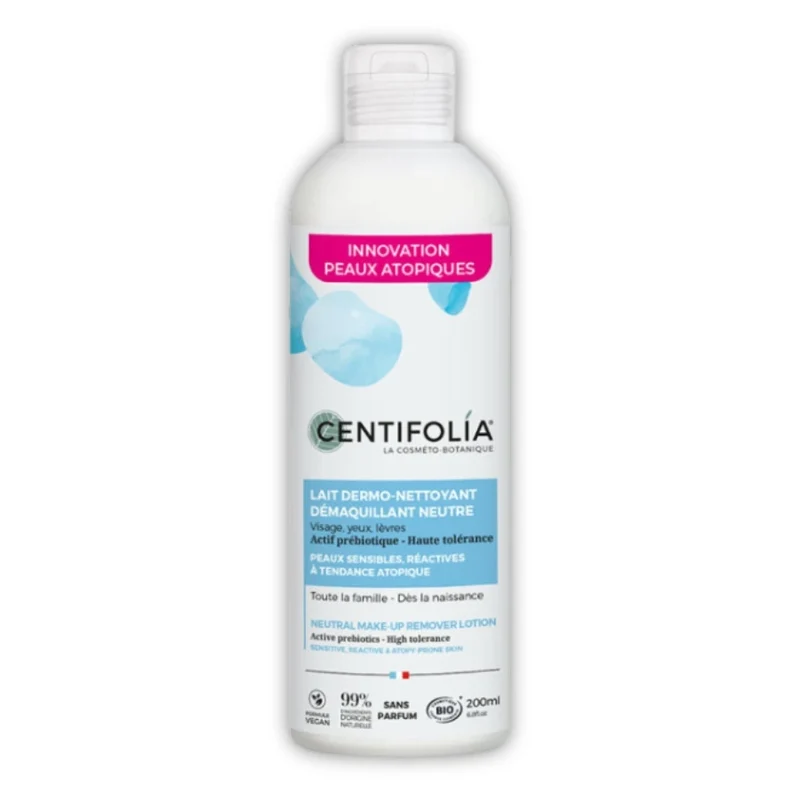 Lait Dermo-Nettoyant Démaquillant Neutre Bio - 200 ml - Centifolia