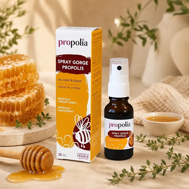 Spray gorge propolis, miel et thym Bio - 20 ml - Propolia