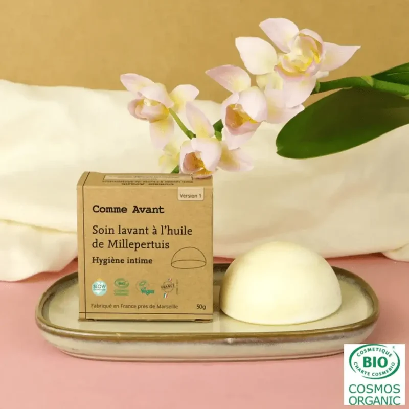 Soin lavant intime à l'huile de Millepertuis - 50 g - Comme Avant