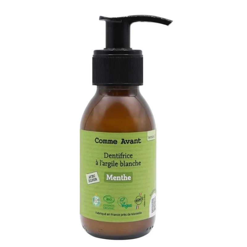 Dentifrice à l'argile blanche - Mentholé - 90 ml - Comme Avant