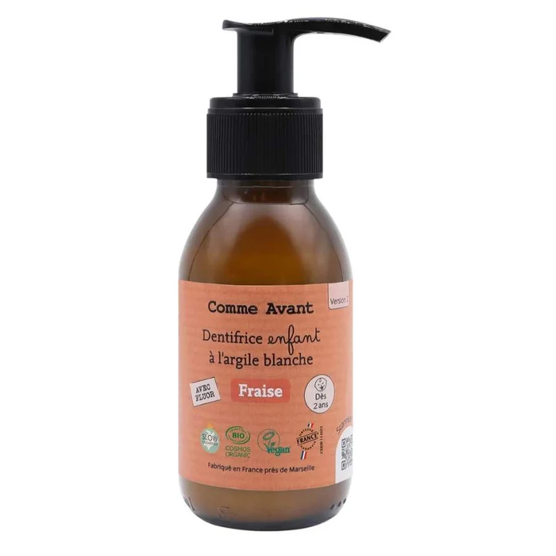 Dentifrice enfant à l'argile blanche - Goût Fraise - 90 ml - Comme Avant