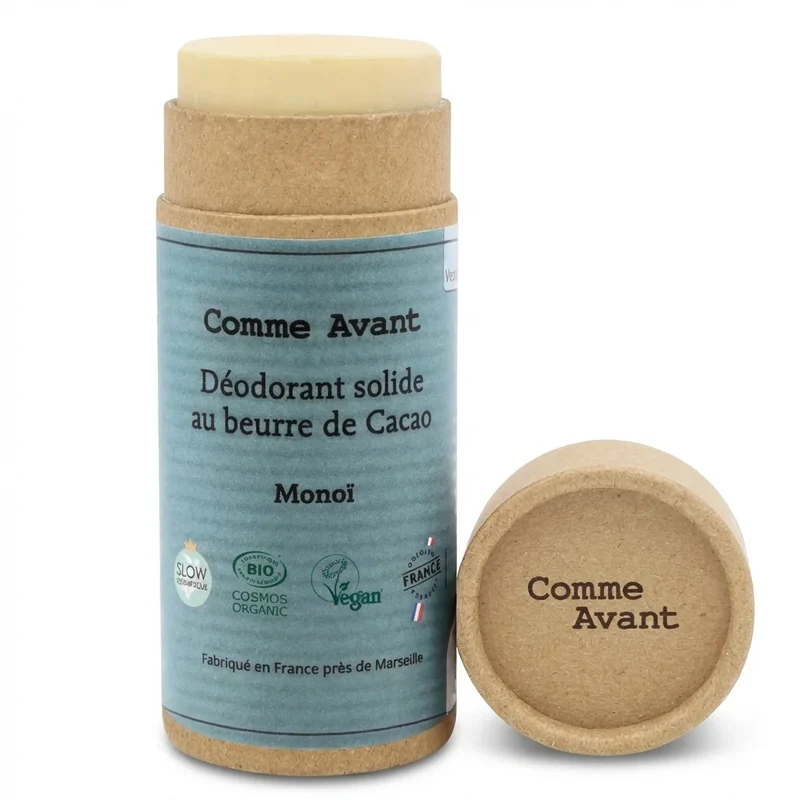 Déodorant Solide au Beurre de Cacao - Monoï - 60 g - Comme Avant