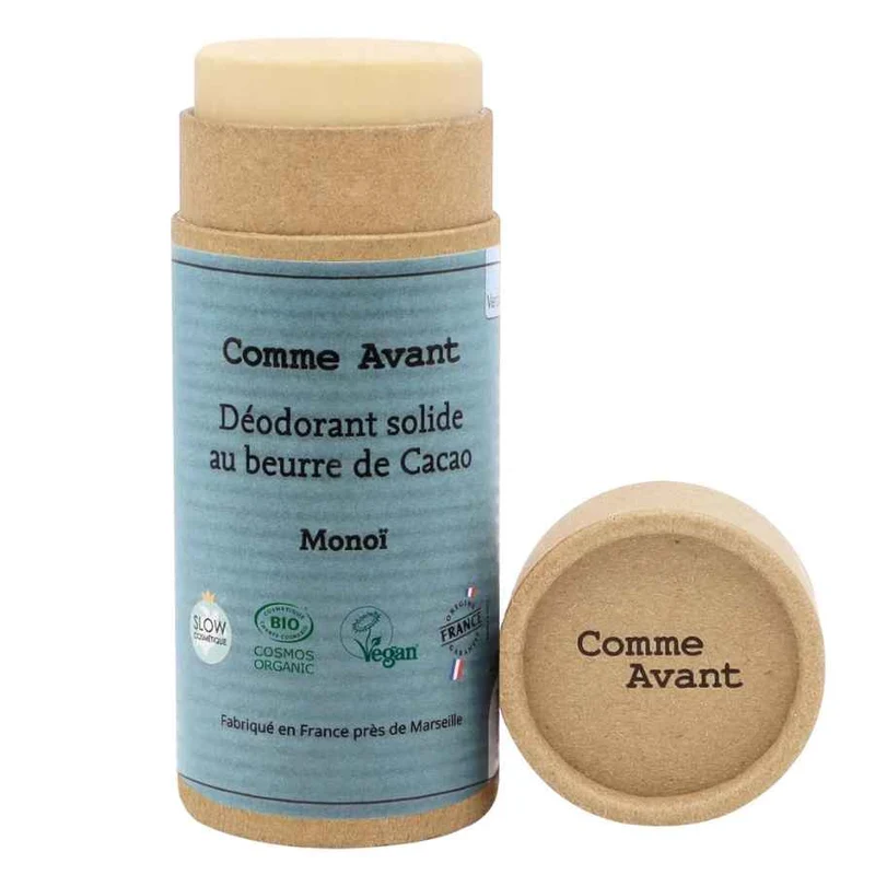 Déodorant Solide au Beurre de Cacao - Monoï - 60 g - Comme Avant