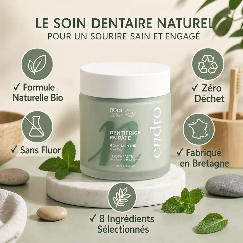 Dentifrice en pâte goût Menthe - 100 ml - Endro