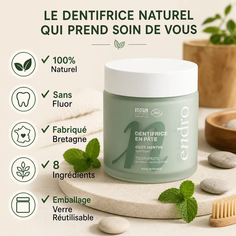 Dentifrice en pâte goût Menthe - 100 ml - Endro