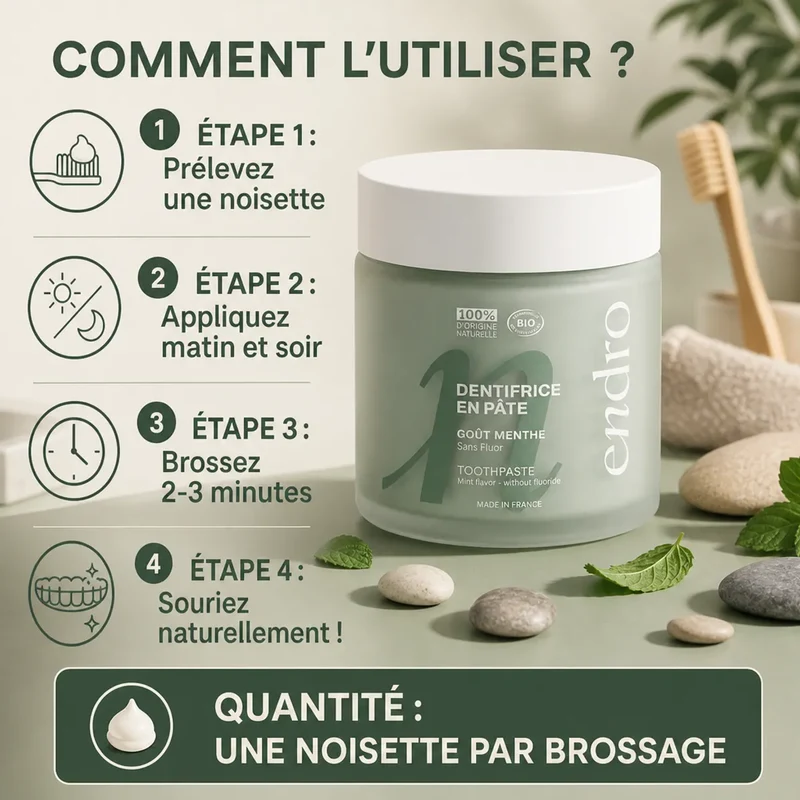 Dentifrice en pâte goût Menthe - 100 ml - Endro