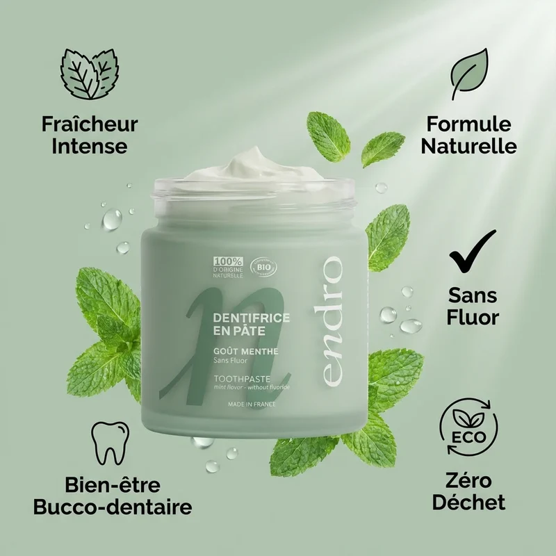 Dentifrice en pâte goût Menthe - 100 ml - Endro
