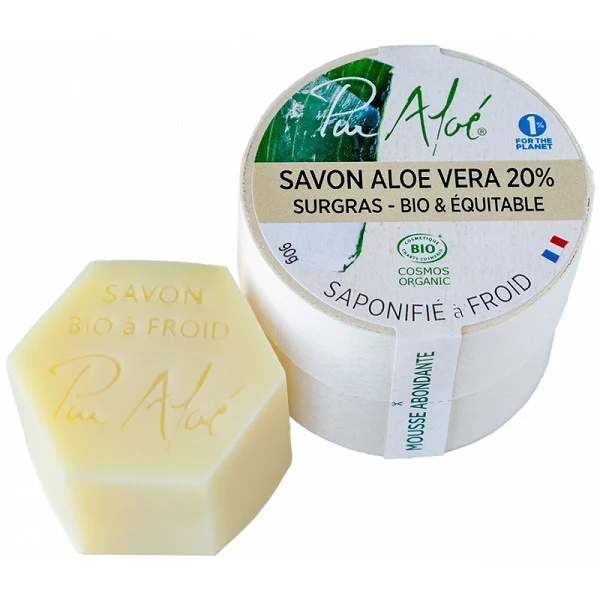 Savon saponifié à froid certifié Bio - 90g - Pur'Aloé