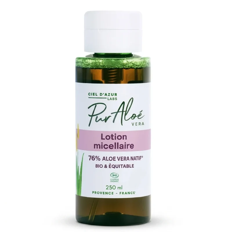 Lotion Micellaire Bio 76% Aloé Vera - 250ml - Pur'Aloé