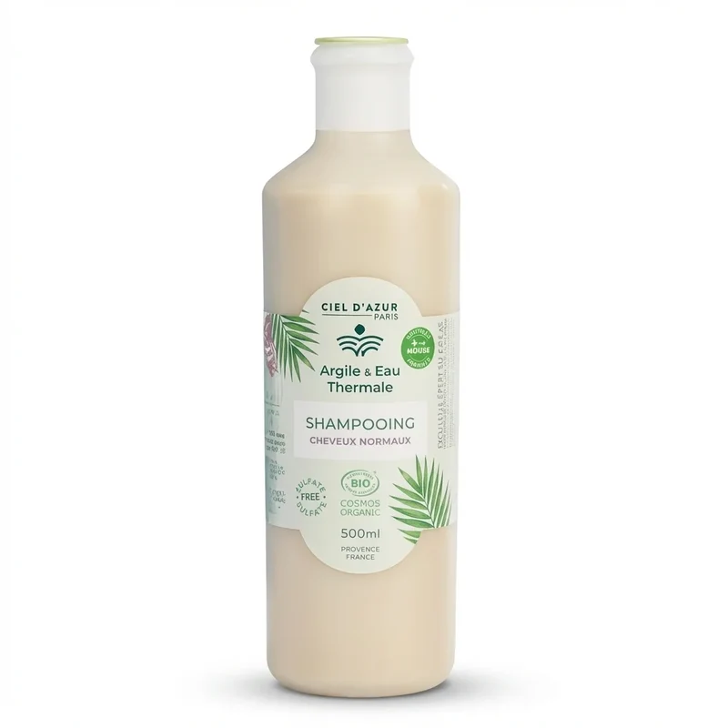 Shampoing cheveux normaux Bio - 500ml - Argile & Eau Thermale