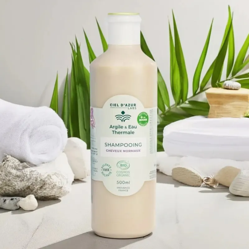 Shampoing cheveux normaux Bio - 500ml - Argile & Eau Thermale