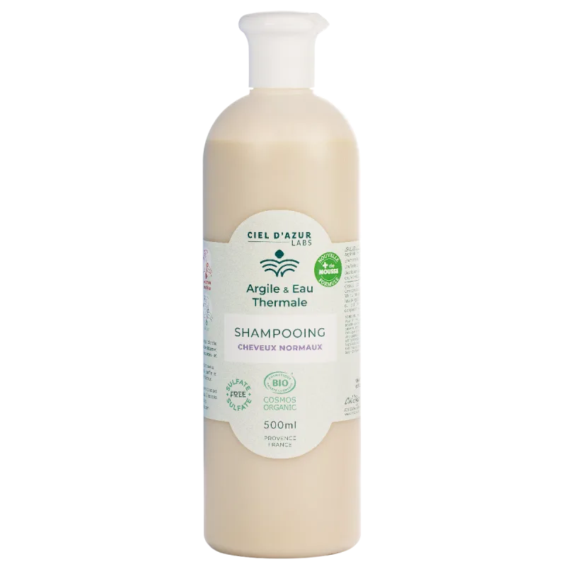 Shampoing cheveux normaux Bio - 500ml - Argile & Eau Thermale