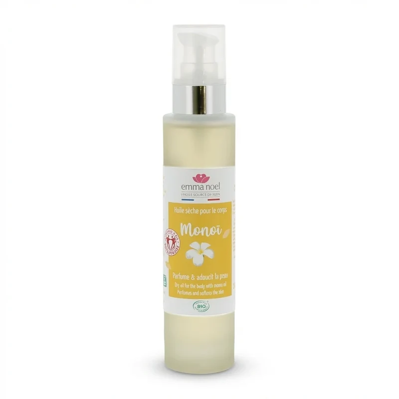 Huile sèche pour le corps senteur monoi bio - 100 mL - Emma Noël