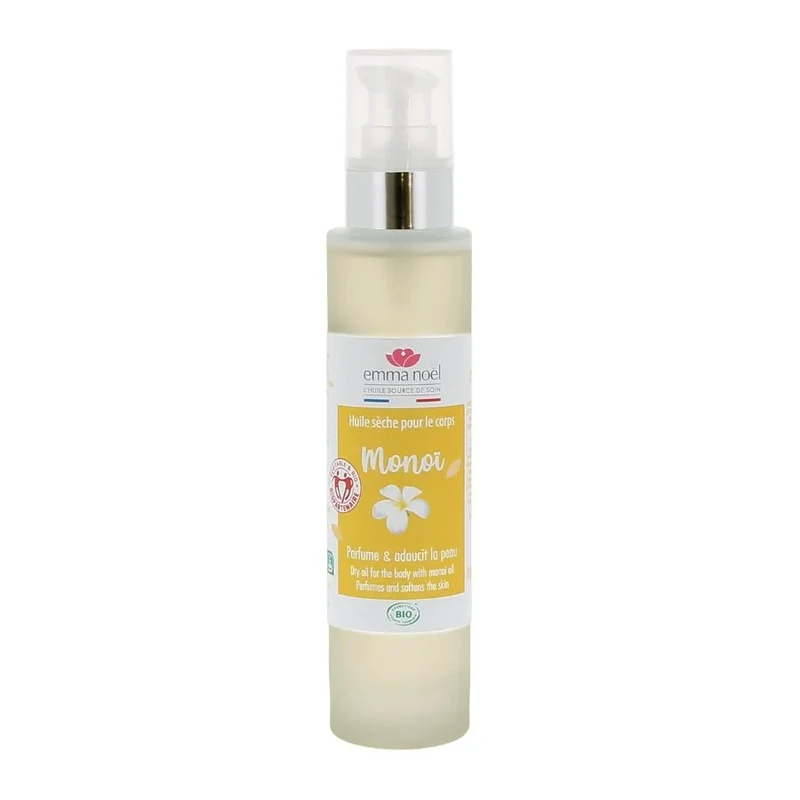 Huile sèche pour le corps senteur monoi bio - 100 mL - Emma Noël