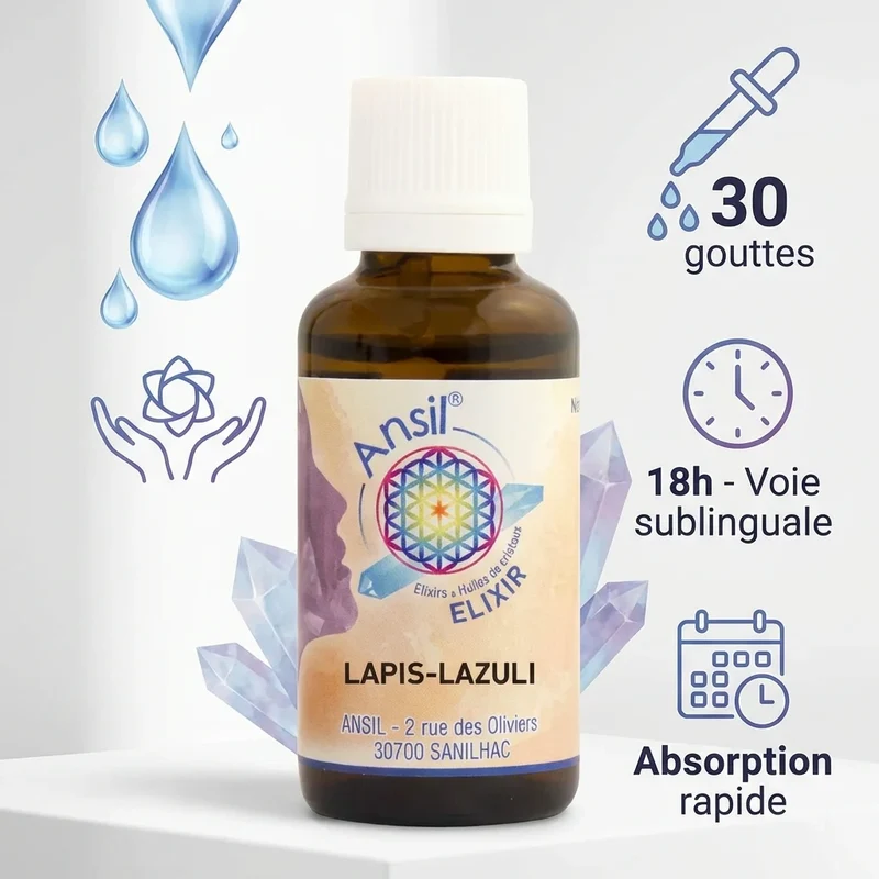 Lapis-Lazuli Elixir de cristal - 30 ml - Ansil