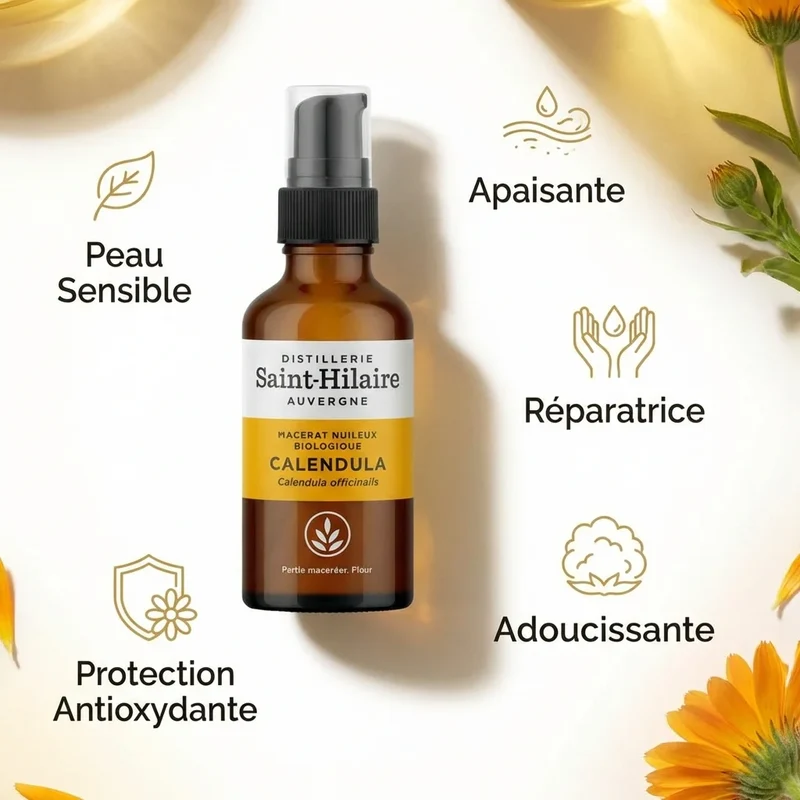 Huile Végétale de Calendula Bio - Saint-Hilaire - 50ml