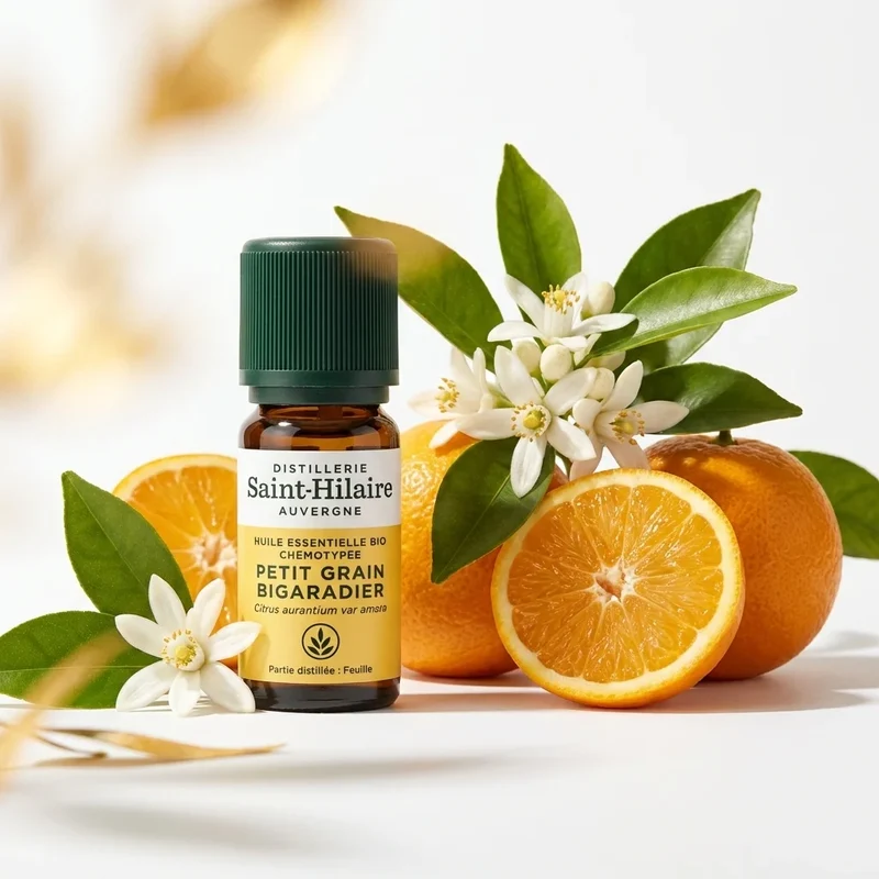 Huile Essentielle Petit Grain Bigaradier Bio - Saint-Hilaire - 10 ml