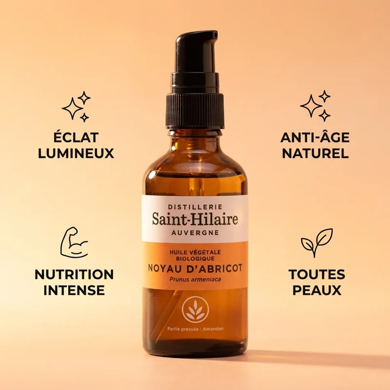 Huile Végétale d'Abricot Bio - Saint-Hilaire - 50 ml