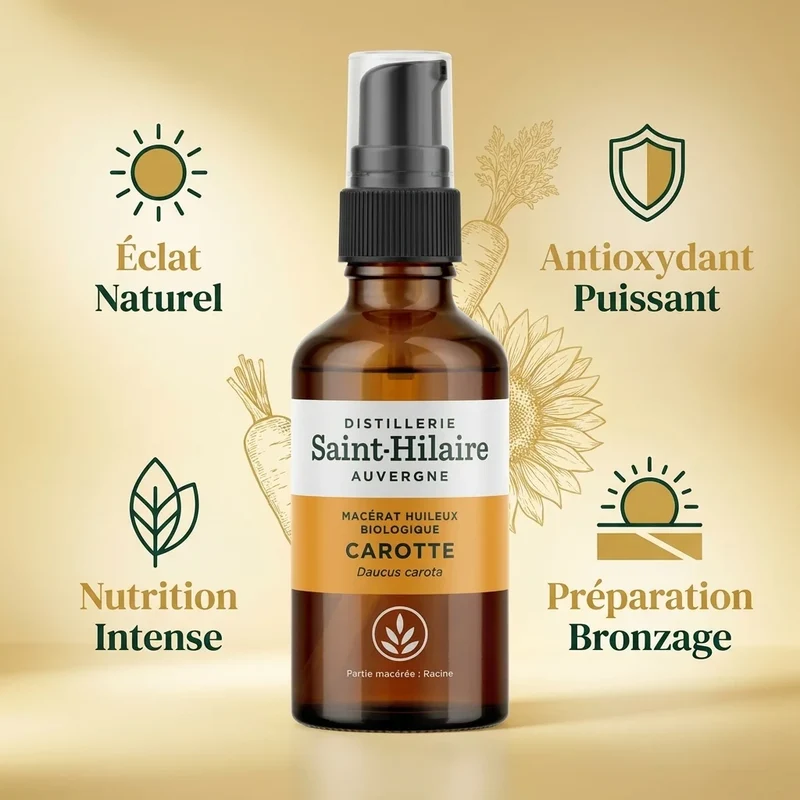 Huile végétale à la Carotte Bio - Saint Hilaire - 50 ml