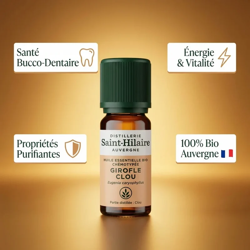 Huile Essentielle de Clou de Girofle BIO - Saint Hilaire - 10 ml