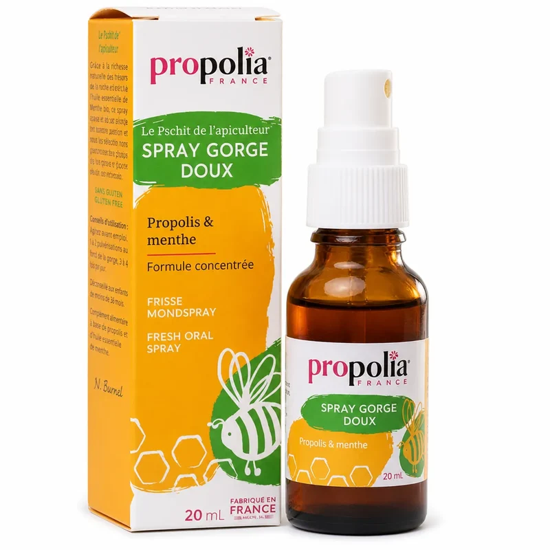 Spray buccal haleine & gorge - Miel, Propolis & Menthe - 20ml - Propolia