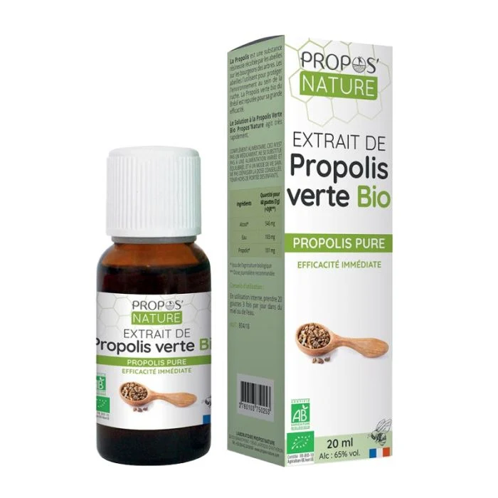 Extrait de Propolis Verte Bio Hydroalcoolique – 15 ml – Propos’Nature