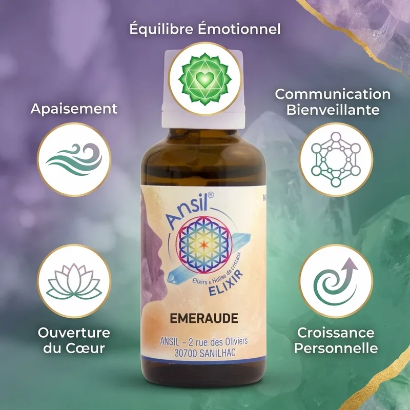 Elixir de cristaux d'Emeraude - 30 ml - Ansil