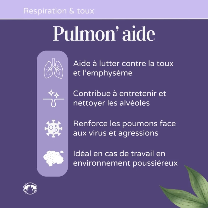 Pulmon'Aide - Complément Respiration & Toux Cheval pour Nébulisateur - Naturacheval