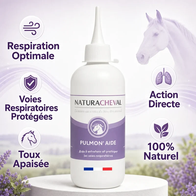 Pulmon'Aide - Complément Respiration & Toux Cheval pour Nébulisateur - Naturacheval