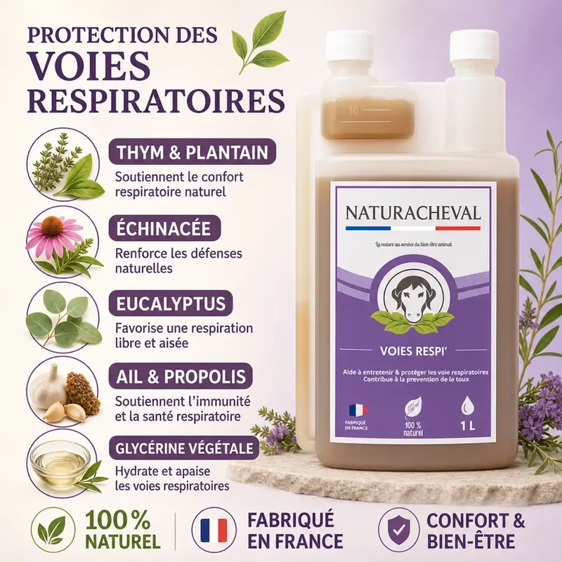Voies Respi' Cheval - Prévention de la toux & Protection des Voies Respiratoires - Naturacheval