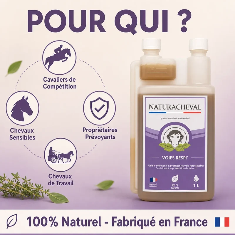 Voies Respi' Cheval - Prévention de la toux & Protection des Voies Respiratoires - Naturacheval