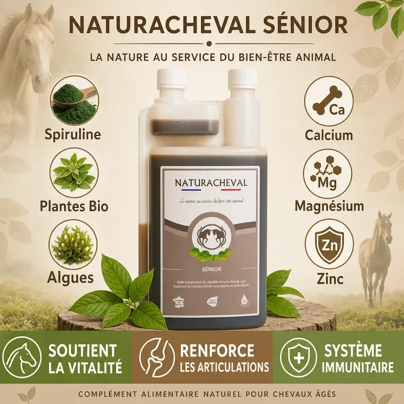Sénior Cheval - Complément pour chevaux âgés - 1 L - Naturacheval