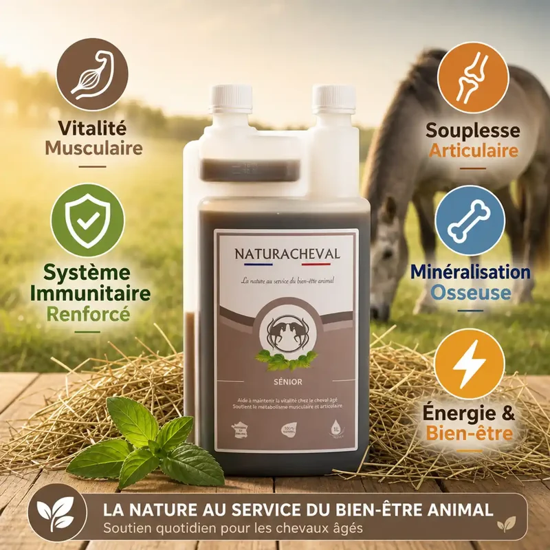 Sénior Cheval - Complément pour chevaux âgés - 1 L - Naturacheval