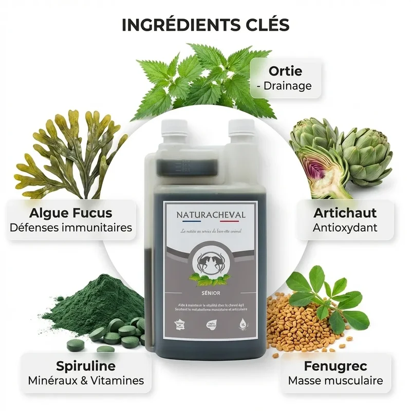 Sénior Cheval - Complément pour chevaux âgés - 1 L - Naturacheval