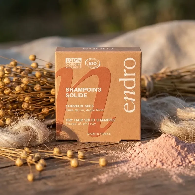 Shampoing solide à l'Huile de Lin - Cheveux Secs - Endro