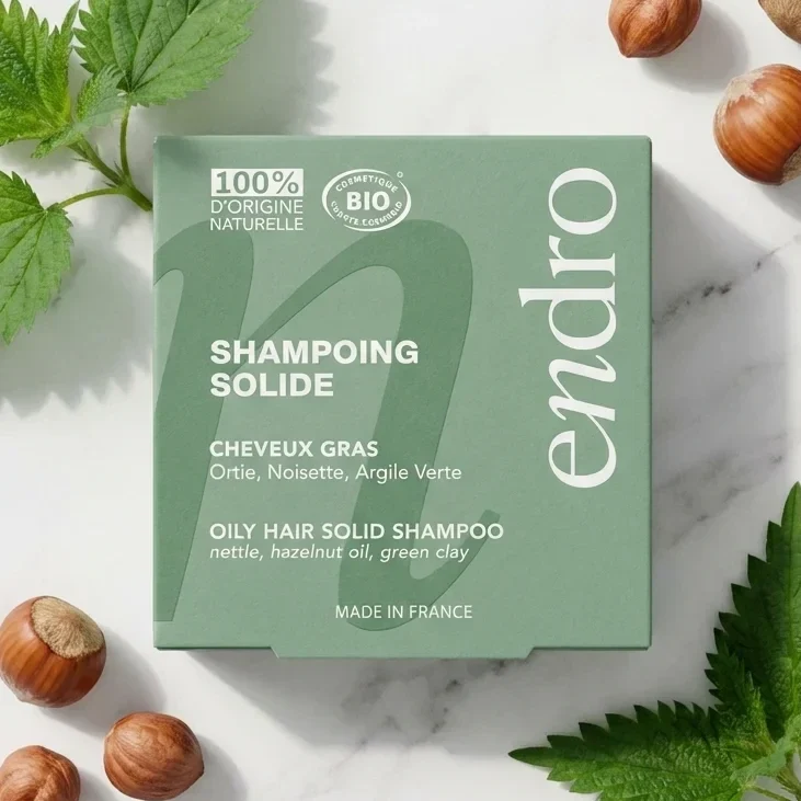 Shampoing solide Ortie & Huile de Noisette - Cheveux Gras - Endro