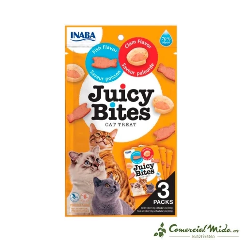 Churu CAT Bouchées juteuses Poisson/Palourde