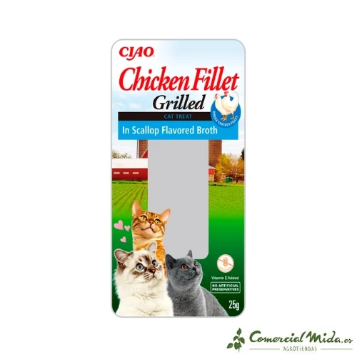 Churu Filet de poulet pour chat en bouillon de pétoncle
