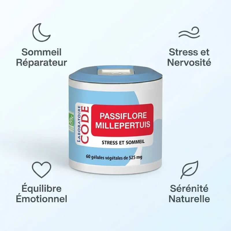Passiflore Millepertuis - 60 gélules - Laboratoire Code