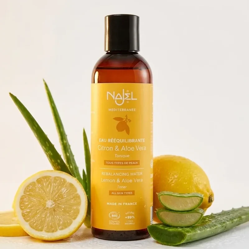 Eau Florale de Citron et Aloe Vera Bio – 200 ml – Najel