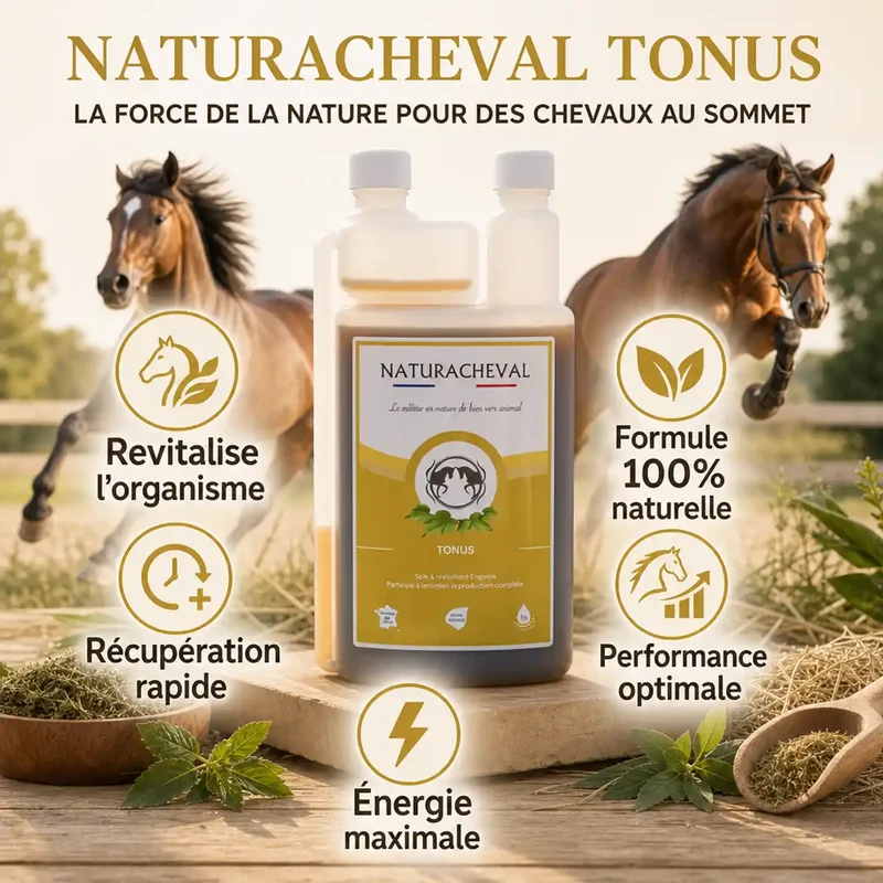 Tonus Cheval - Revitalise l'organisme du cheval - Naturacheval 1 L