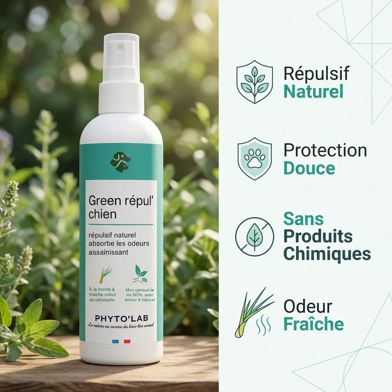 Green Repul' Chiens - Répulsif Naturel à la citronnelle - 250ml - Phyto'Lab
