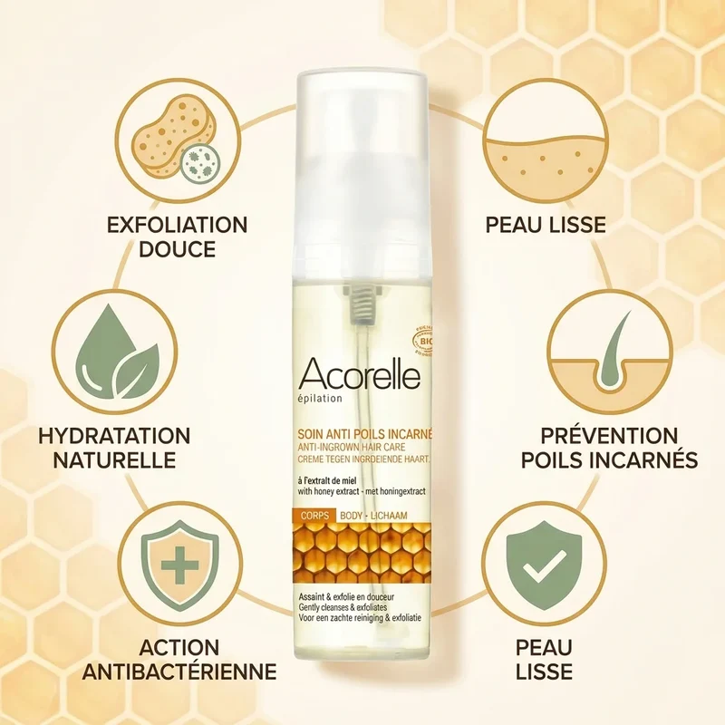 Soin Anti-Poils Incarnés Bio – 50 ml – Acorelle